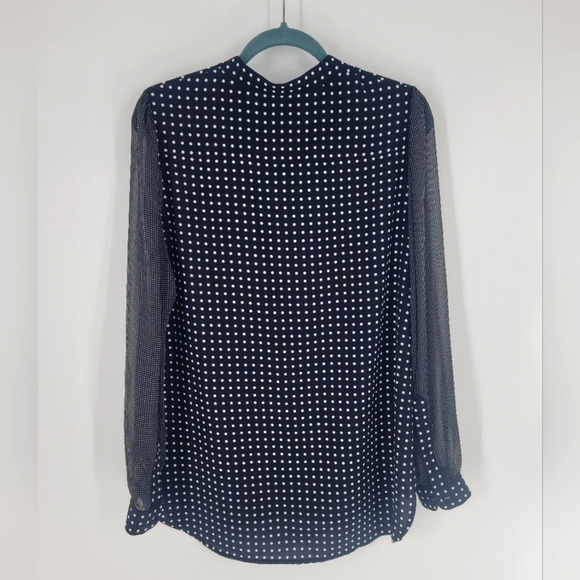 Anne Klein button down blouse Size M polka dot red black (lot of 2) - Picture 3 of 4